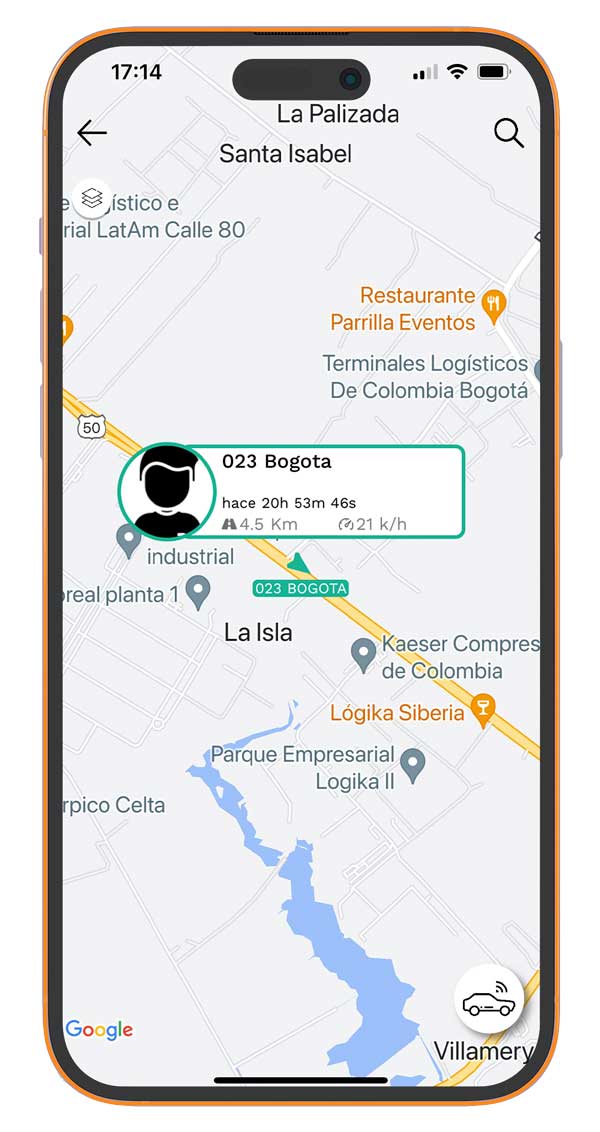 APP Vigilo localizacion en tiempo real